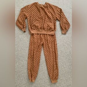 Rylee + Cru Womens Checker Sweatsuit